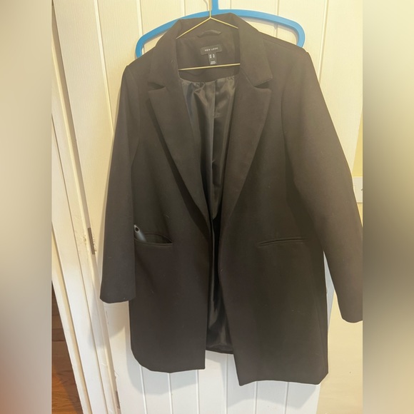 New Look formal lined button front coat in black size 14 - Picture 2 of 2